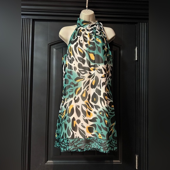 Le Chateau Chiffon Animal Print Shift Dress - Picture 1 of 4